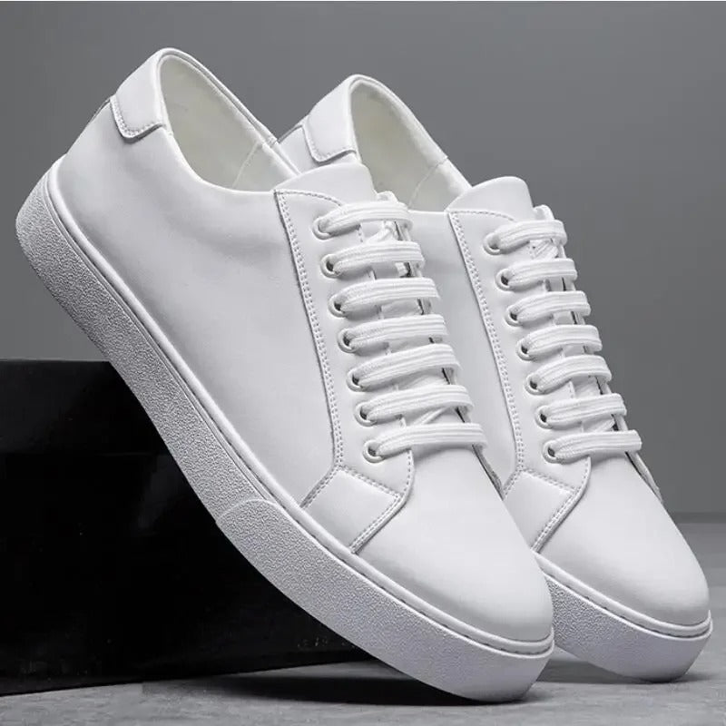 Sleek men's lace-up trainers, perfect for modern smart casual outfits.