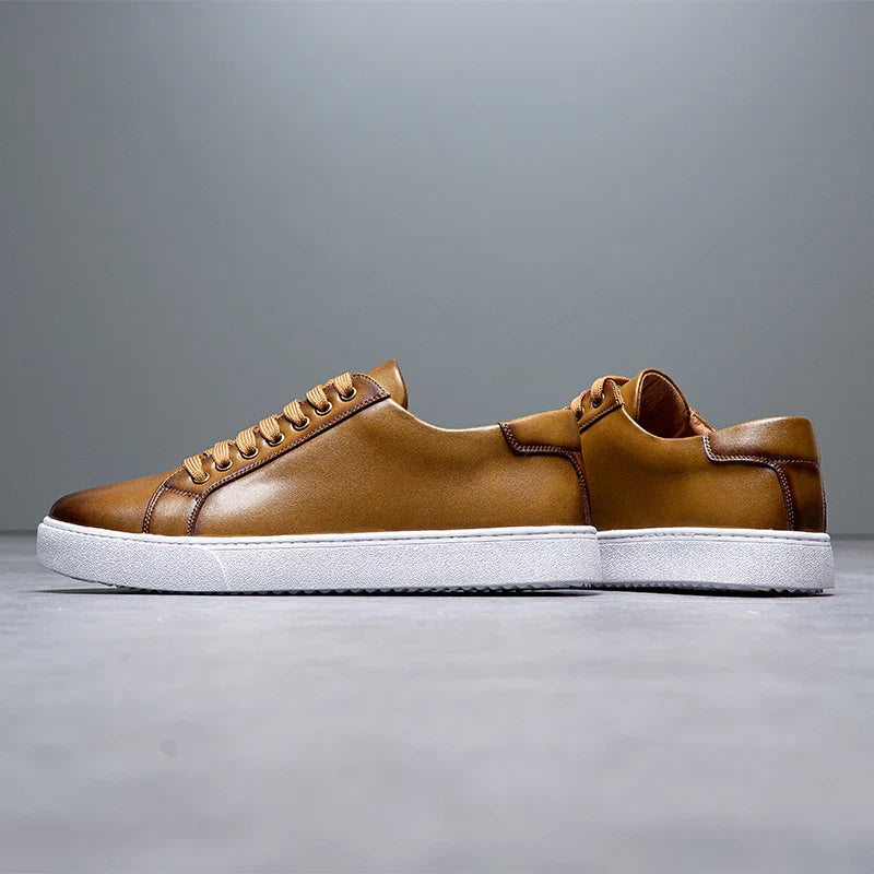 Modern formal lace-up trainers for men, sleek and comfortable.