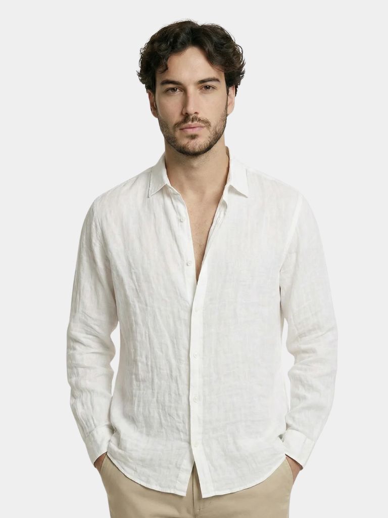 Men's Franklin casual long sleeve shirt for summer. Breathable fabric ensures all-day comfort, perfect for everyday wear.