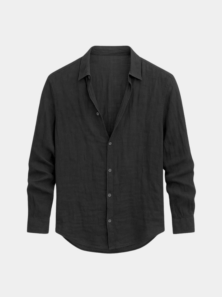 Casual men's long sleeve shirt for summer. Franklin top for versatile everyday wear & comfortable holiday outfits.
