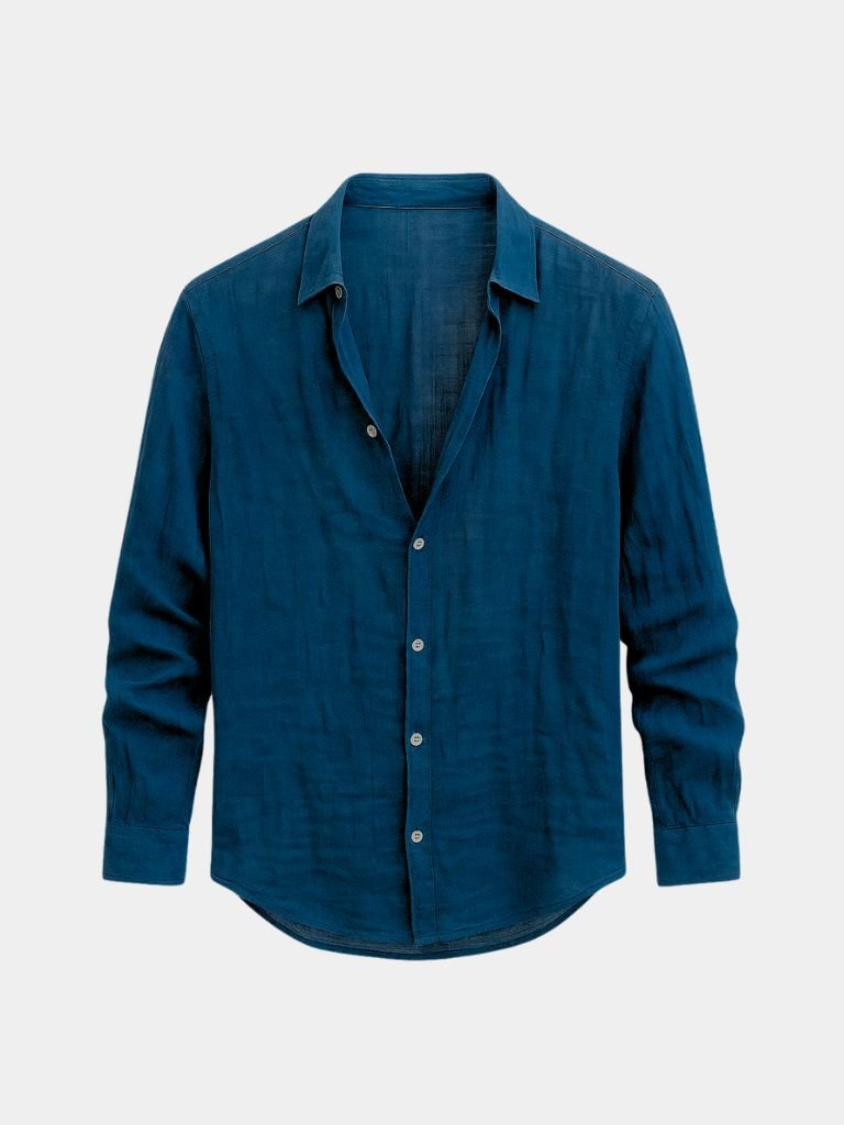 Summer-ready men's Franklin long sleeve shirt. Comfortable & stylish, ideal as a breathable casual everyday top.