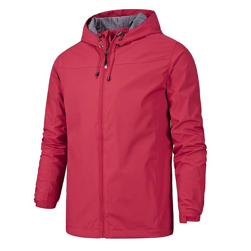Men's full zip hooded jacket, offering cozy comfort & versatile style. Ideal for fall & winter layering. Drawstring hood.