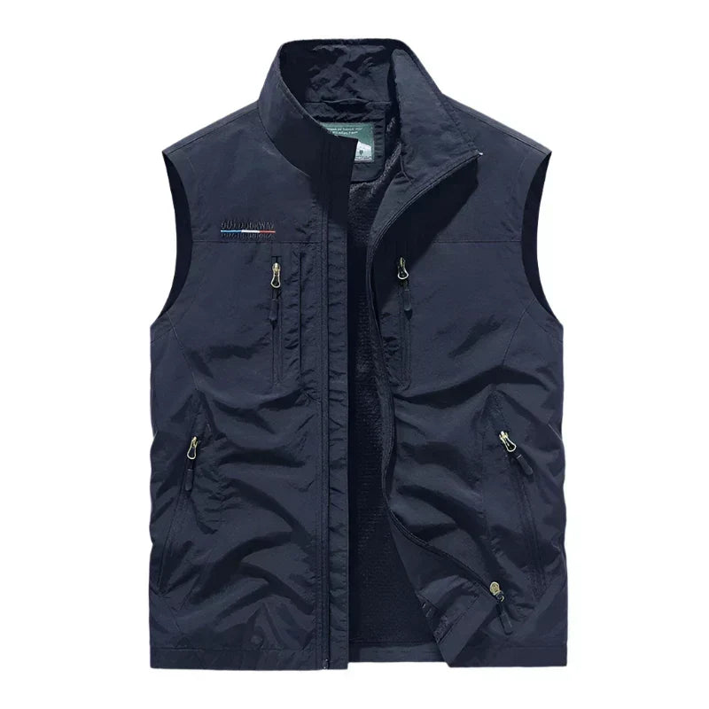 All-season men's lightweight vest with full zip, great as a layering jacket for outdoor adventures.