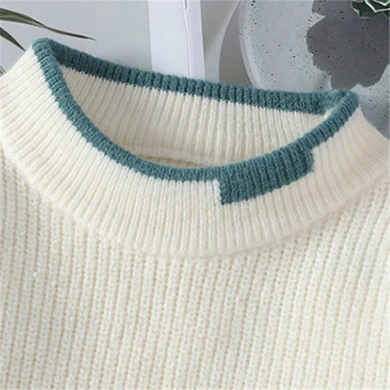 Comfortable men's crew neck graphic sweater, long sleeve pullover. Ideal for winter and autumn casual fashion.