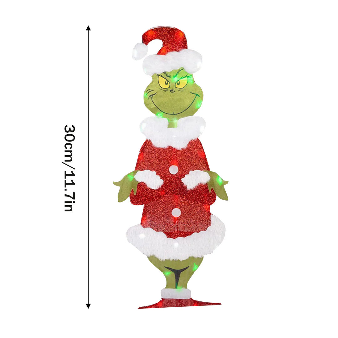 Cheerful Grinch outdoor decor, a sparkling LED Christmas garden light