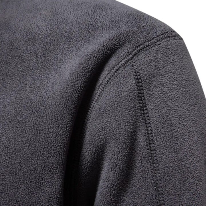 Modern men's half-zip long sleeve sweater, perfect for casual wear, everyday comfort, and winter fashion.