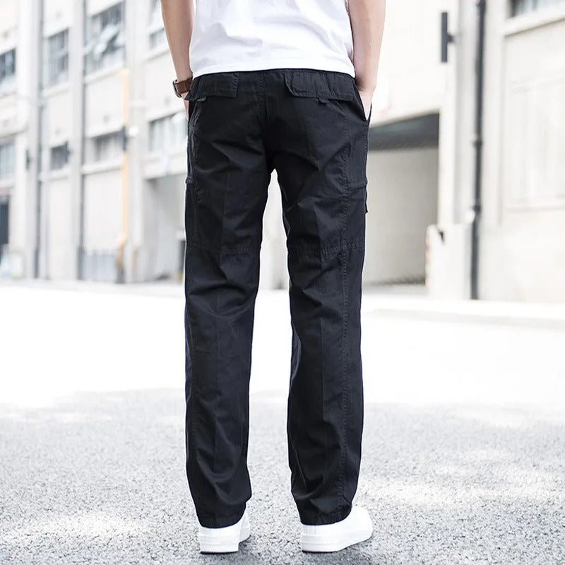 Gray Men's Hamilton multi-pocket cargo pants, offering a relaxed fit for comfortable, versatile everyday utility.