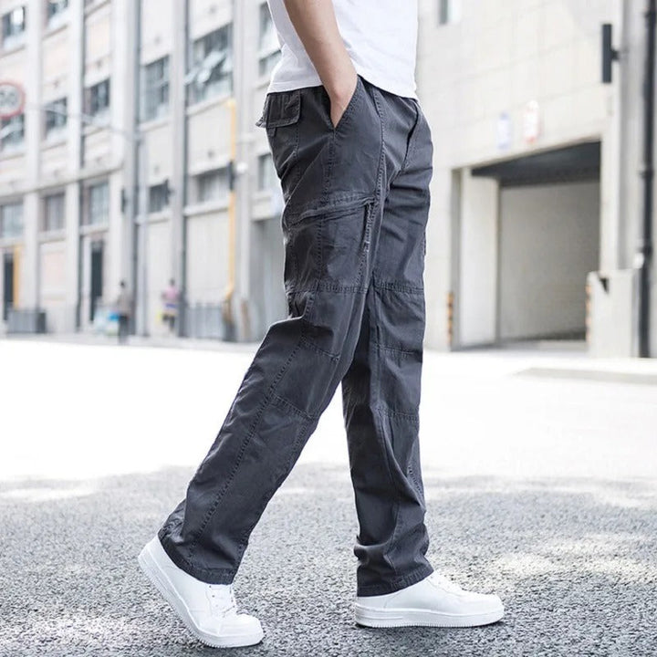 Stylish men's Hamilton relaxed fit cargo pants, ideal for casual everyday wear and modern utility fashion.