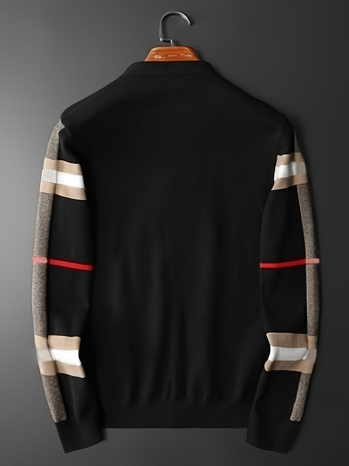 Versatile men's button cardigan, handcrafted knitwear, perfect for luxury casual & layering.