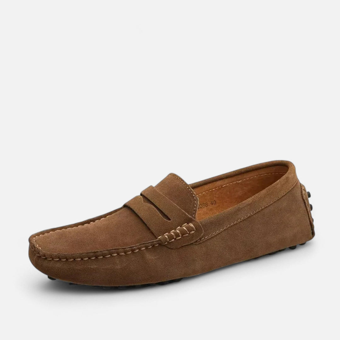 Comfortable men's handmade loafers, ideal for everyday wear with a smart casual, effortless style. Slip-on design.