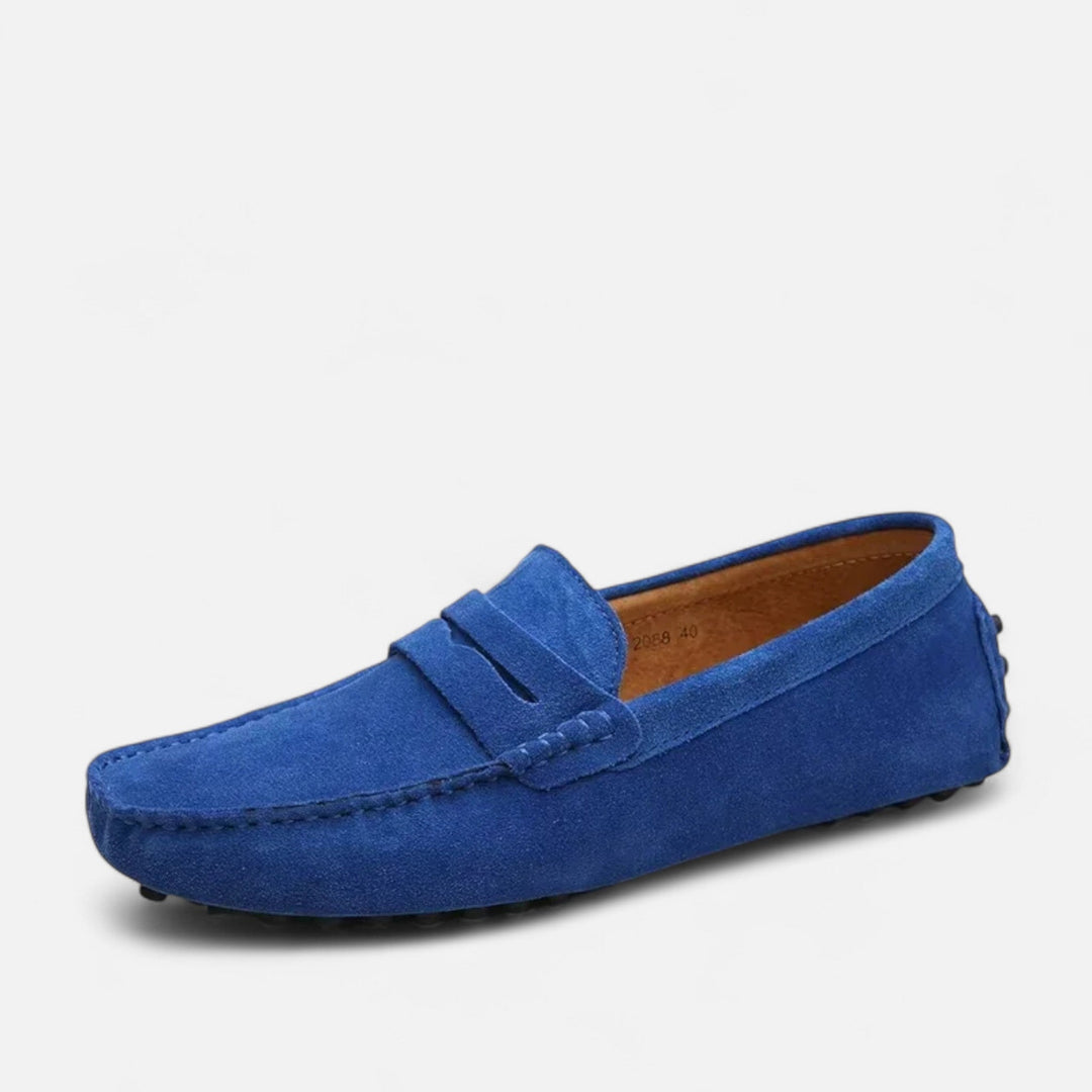 Fashionable men's handmade loafers, high-quality leather and elegant design for the stylish man. Slip-on comfort.