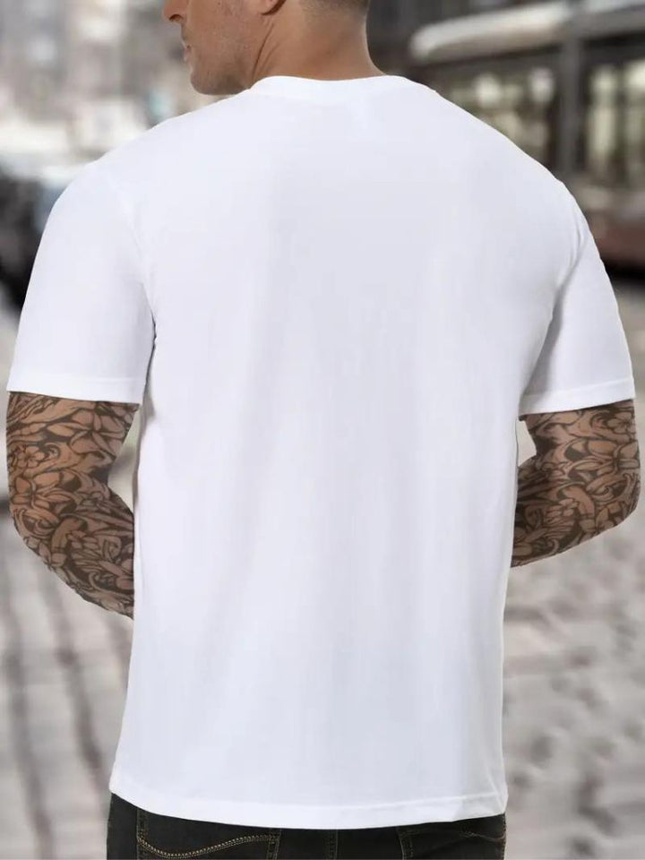 Black men's high neck long sleeve t-shirt, comfortable casual wear premium top for men.