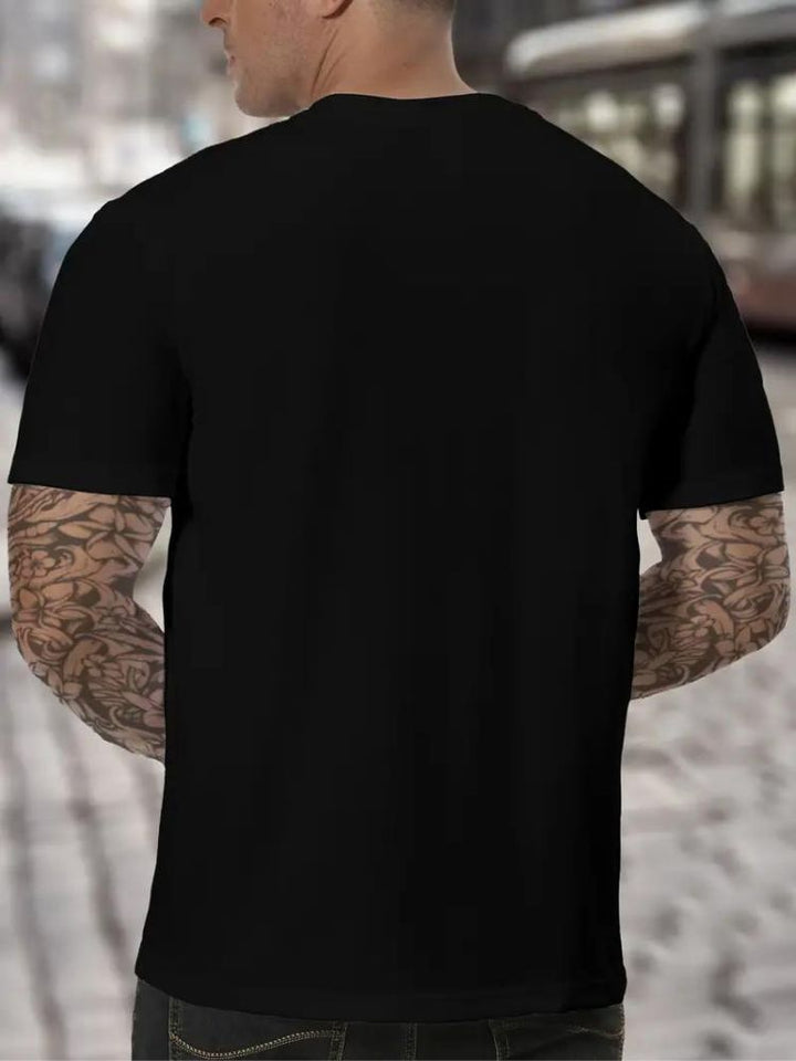 Casual men's high neck long sleeve t-shirt, comfortable and stylish for everyday fashion.