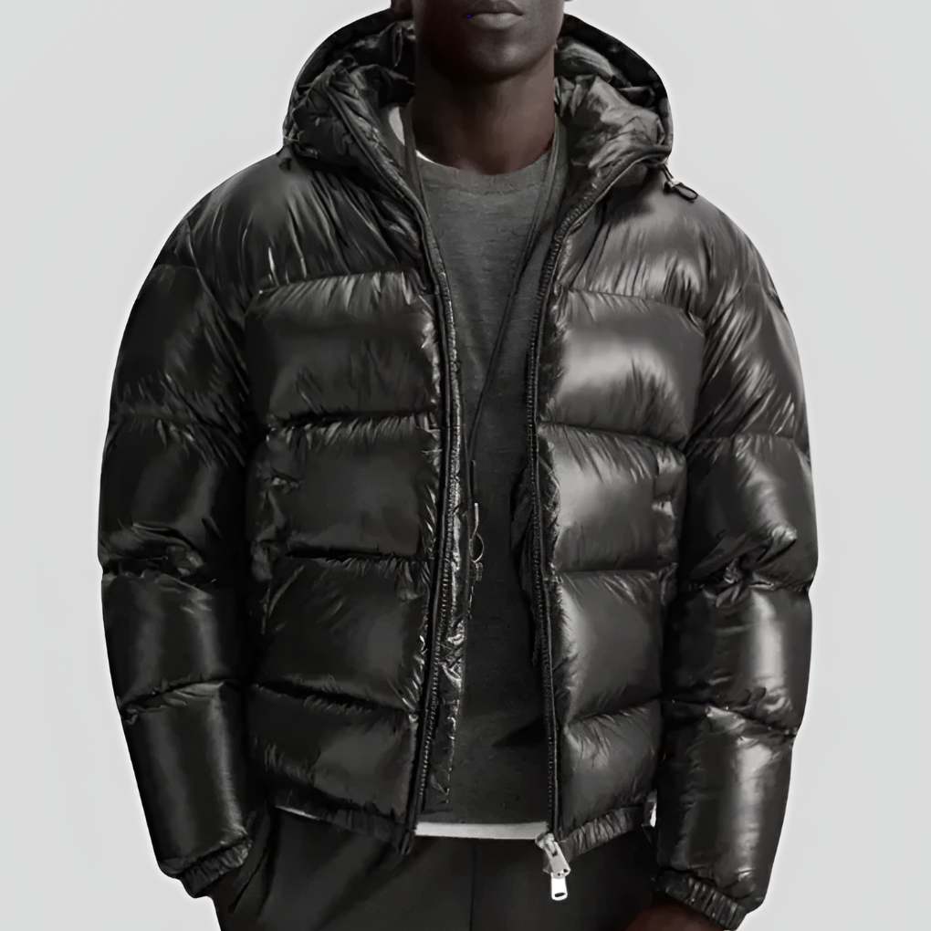 Men's insulated padded winter coat, designed for ultimate warmth. Perfect stylish outerwear for cold weather.