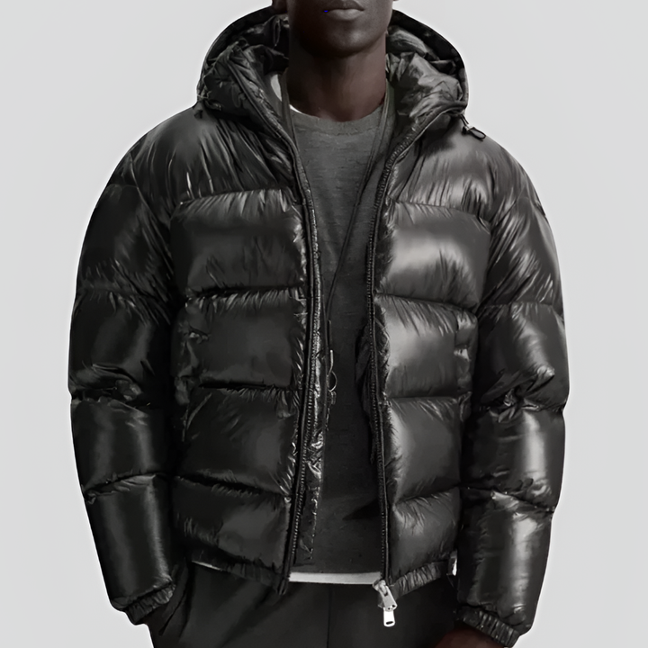 Men's insulated padded winter coat, designed for ultimate warmth. Perfect stylish outerwear for cold weather.