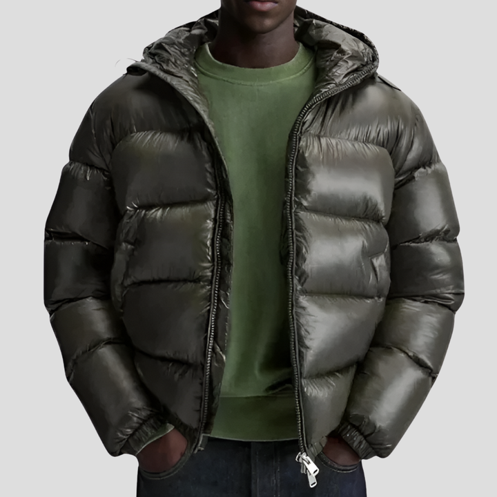 Stylish men's quilted winter jacket. Padded and insulated, it's ideal casual outerwear for ultimate cold weather warmth.