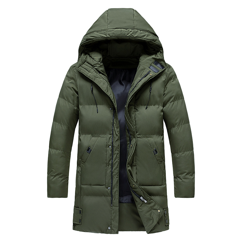 Men's insulated waterproof parka. Warm, durable winter jacket with padded panels for cold weather protection.