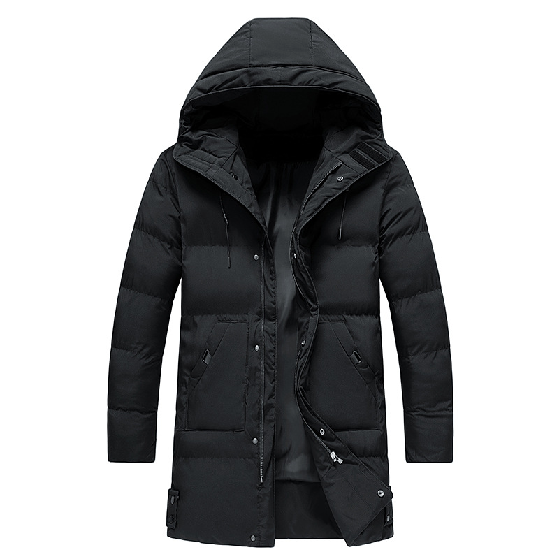 Men's waterproof parka with insulated hood, padded & warm. Essential winter outerwear for cold & rain.