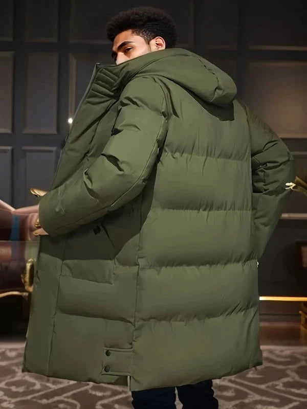 Versatile men's insulated parka coat, waterproof and durable. Great for winter outdoor adventures & casual wear.