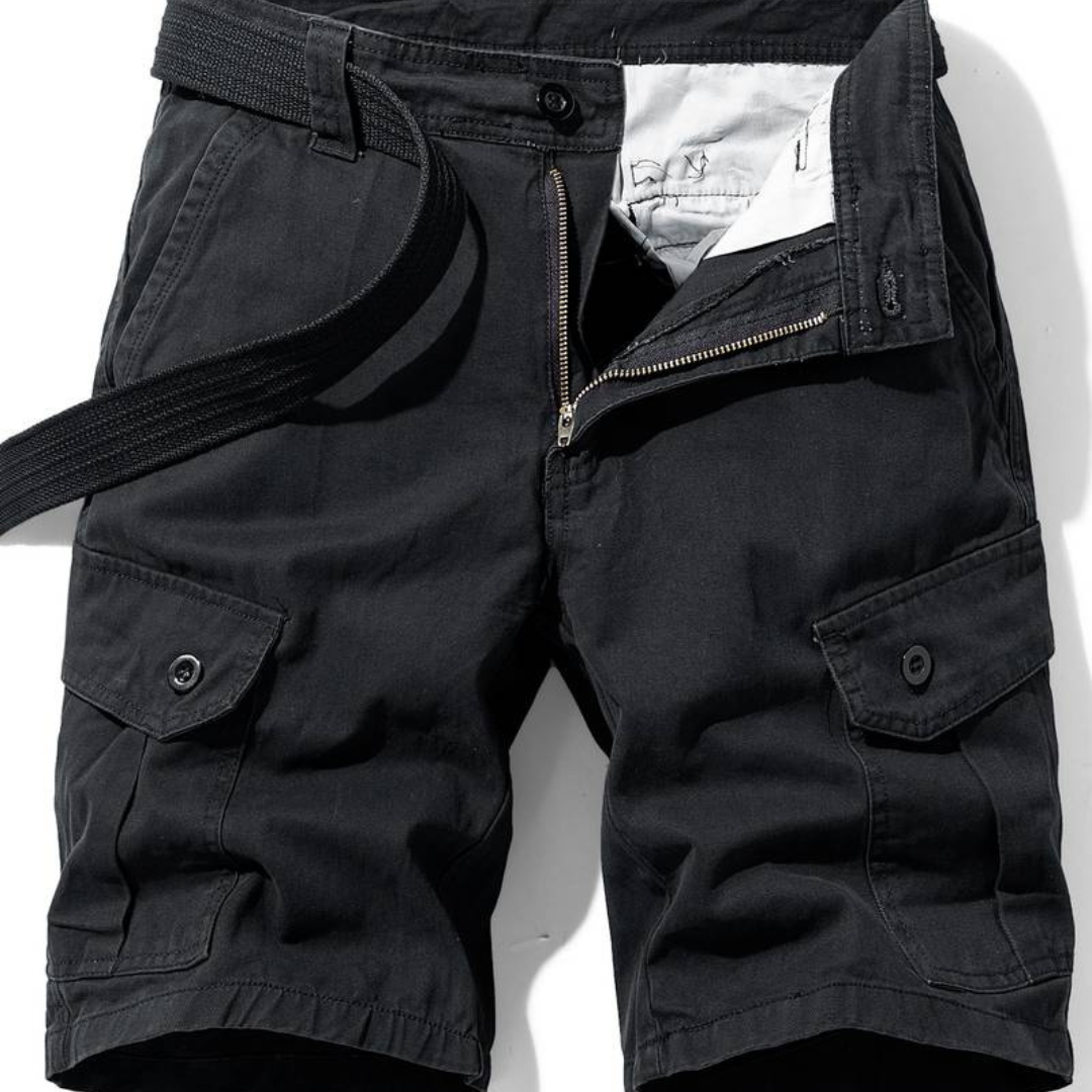 Men's Jameson durable cargo shorts with multiple pockets in khaki