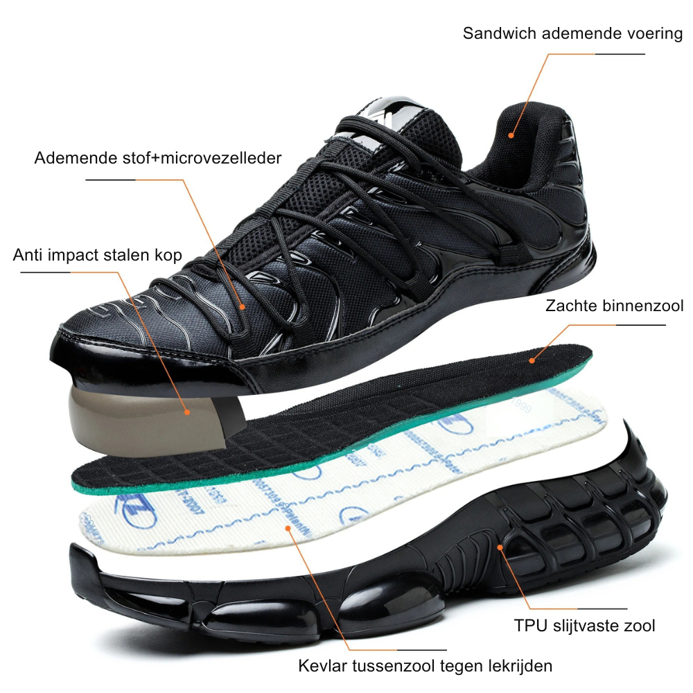 Comfortable and protective Jaxon work boots for men, featuring a steel toe for enhanced safety.