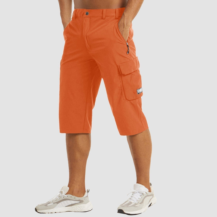 Men's comfortable knee-length cargo shorts, great for active summer days and casual everyday style.