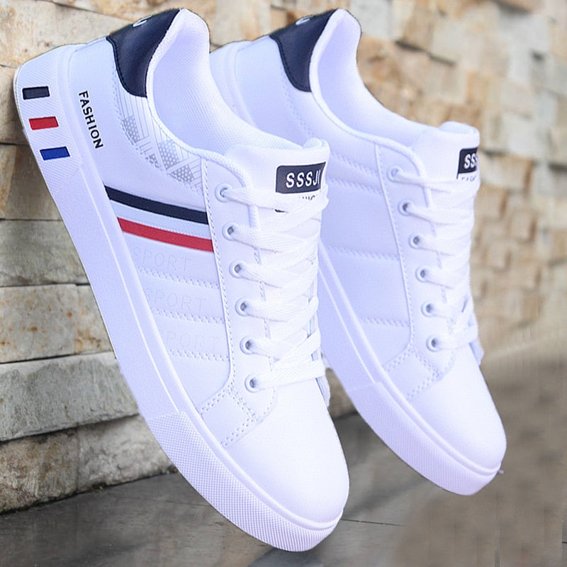 Mens casual low-top lace-up athletic sneakers for everyday comfort, perfect for walking and versatile footwear.