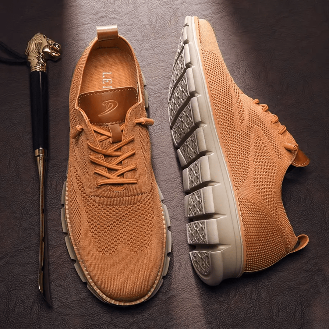 Classic men's lace-up sneakers in a versatile design. Comfortable breathable footwear for any season.