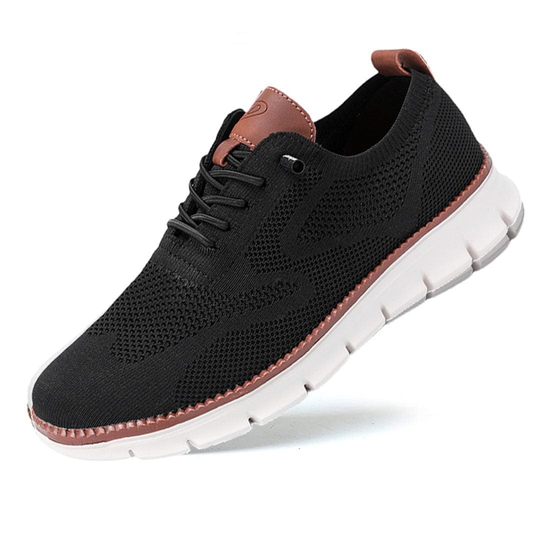 Versatile men's lace-up sneakers, blending modern style with breathable comfort. Essential fall footwear.