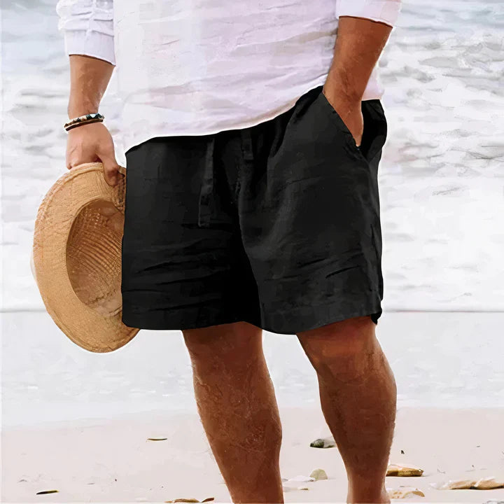 Versatile black men's summer shorts - lightweight and breathable