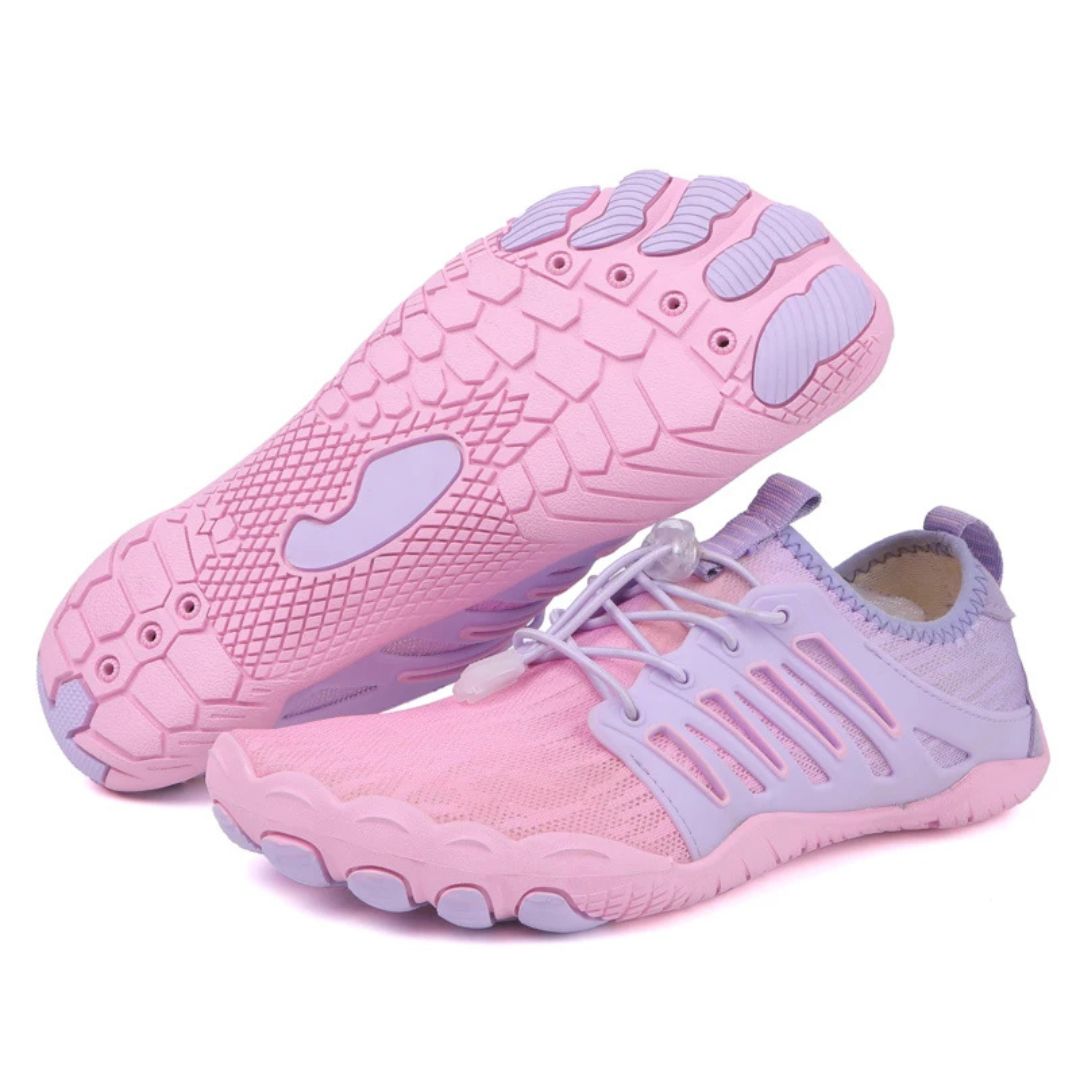 Comfortable men's summer footwear, these breathable walking shoes offer a lightweight feel for travel & casual wear.