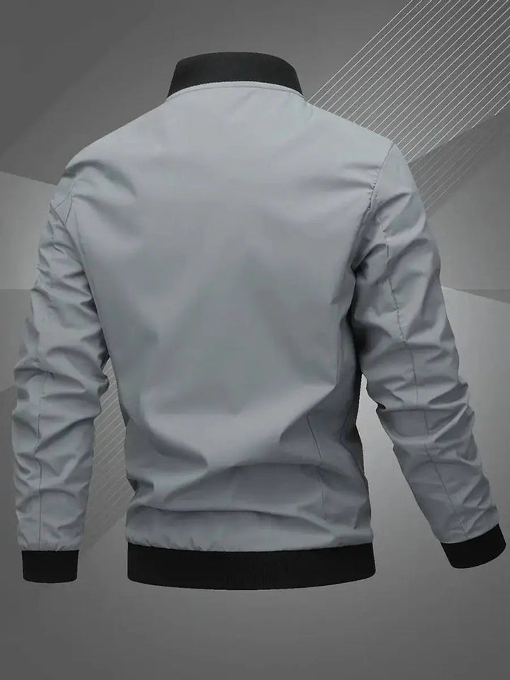 Men's lightweight bomber jacket, effortless zip-up outerwear for spring & fall.