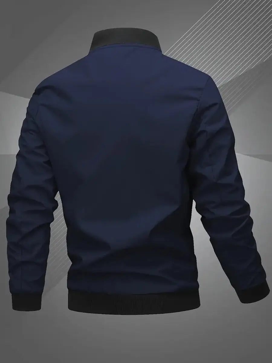 Men's stylish lightweight bomber jacket, zip-up design, perfect for everyday casual wear.