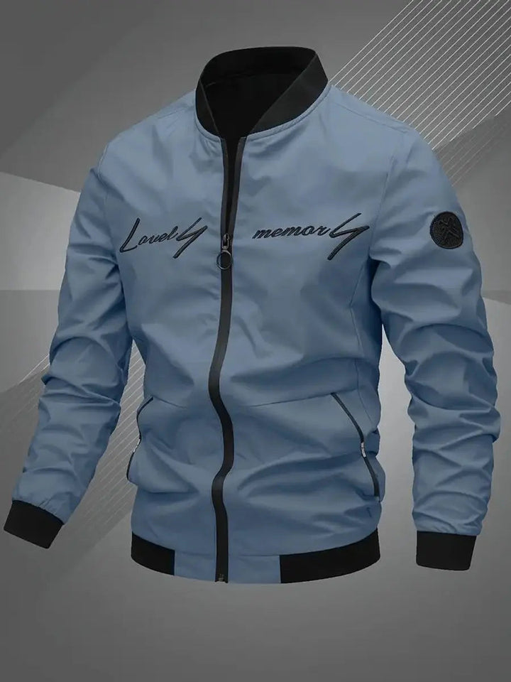 Modern men's casual bomber jacket, lightweight and comfortable for daily wear.