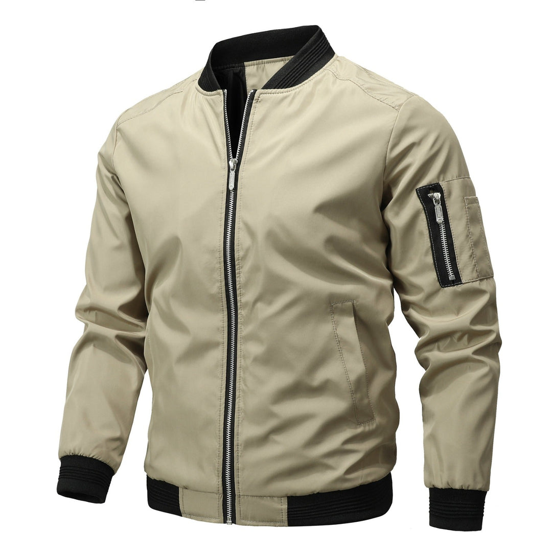 Classic men's bomber jacket, lightweight design, and secure zip pockets for practical everyday wear.