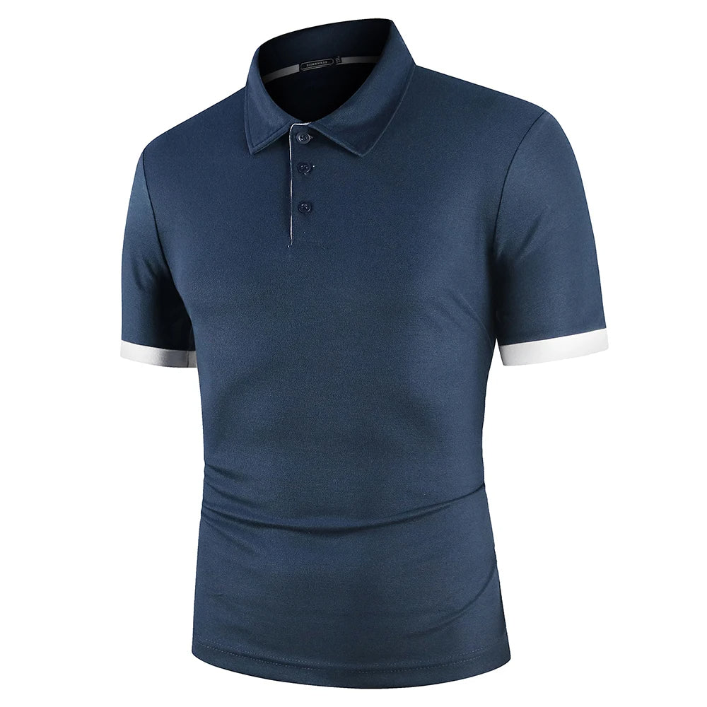 Men's fashion short sleeve polo, a versatile casual wear staple.