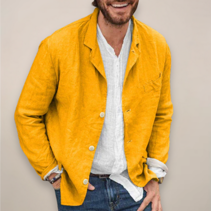 Breathable men's summer blazer, designed for warm weather. Perfect lightweight casual jacket for smart style.