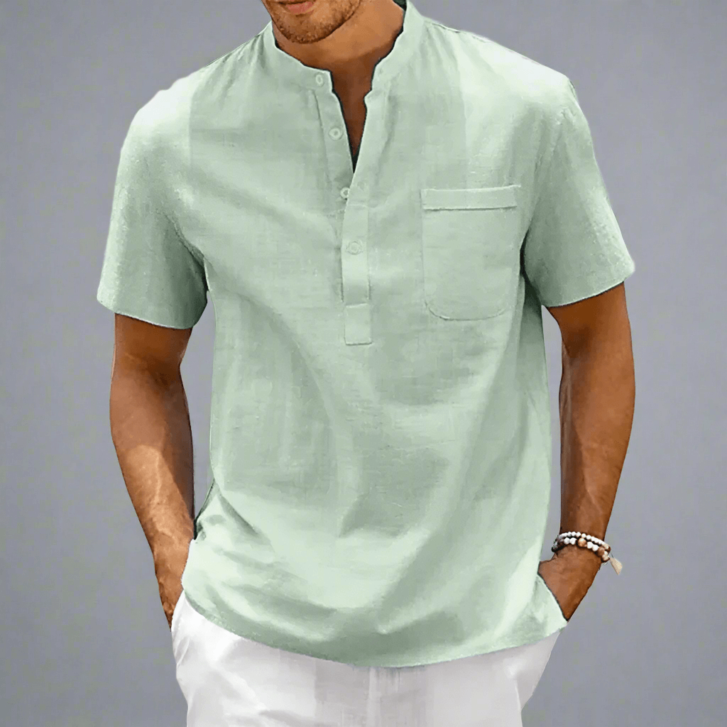 Stylish men's lightweight long sleeve shirt. Ideal comfort shirt for summer and versatile smart casual men's fashion.