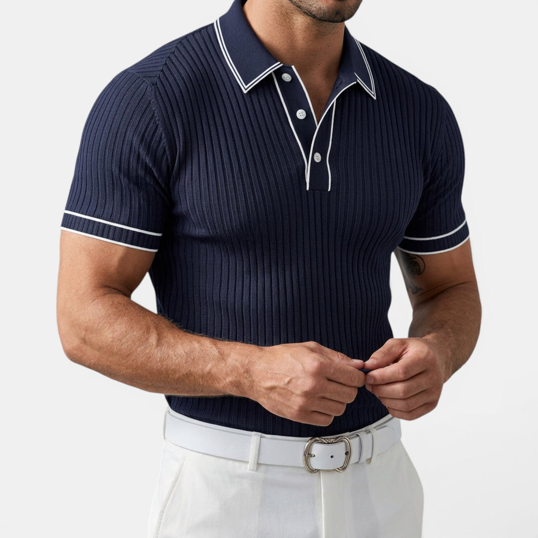 Men's lightweight cotton polo shirt for casual comfort.