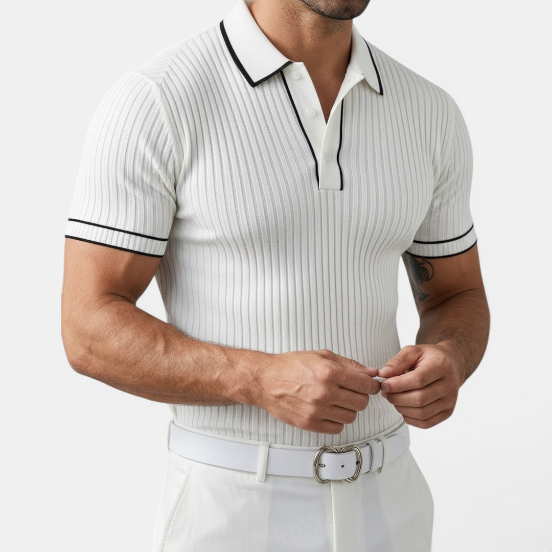 Versatile men's lightweight cotton polo, ideal for smart casual comfort.
