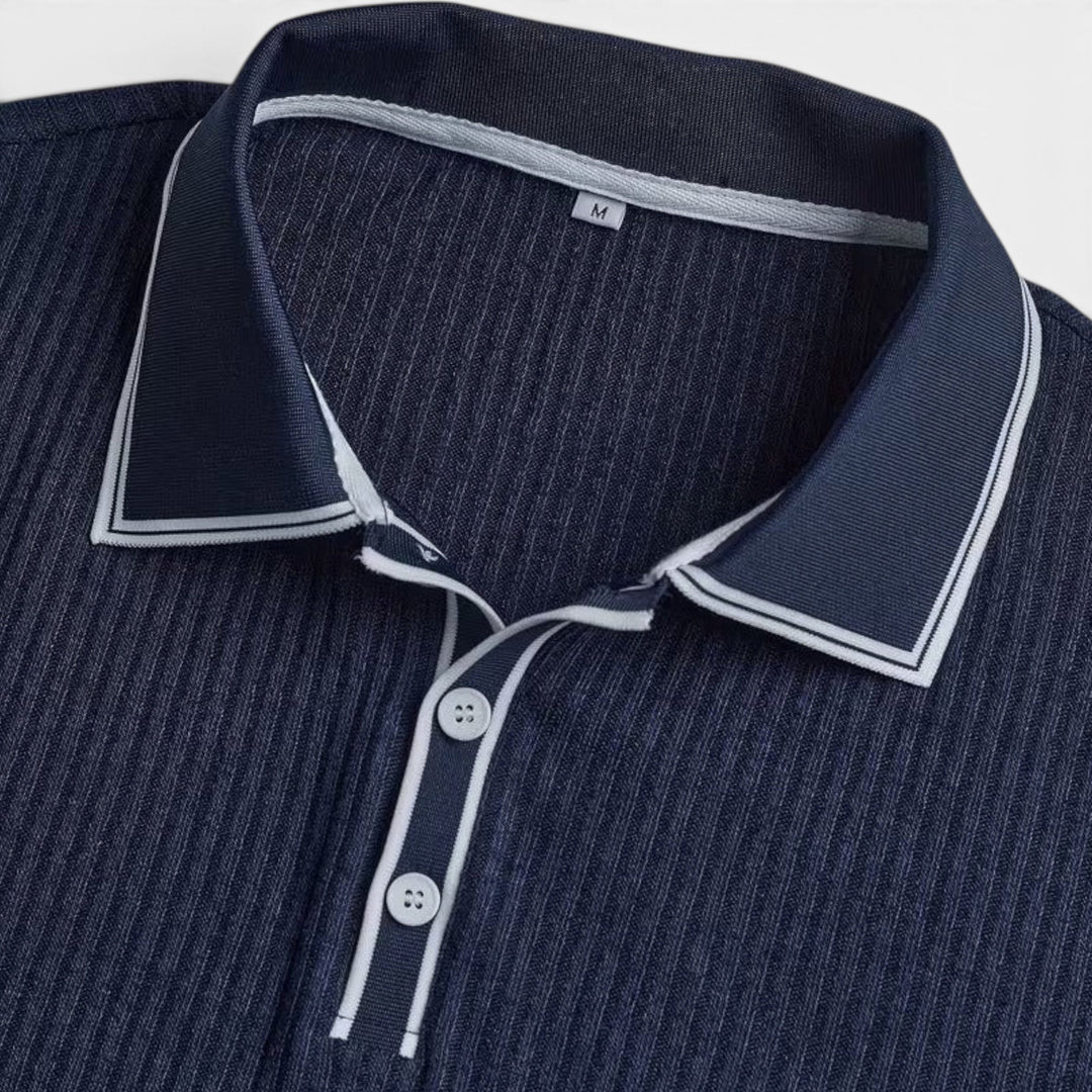 Men's lightweight cotton polo: versatile, comfortable, and perfect for summer smart casual outfits.