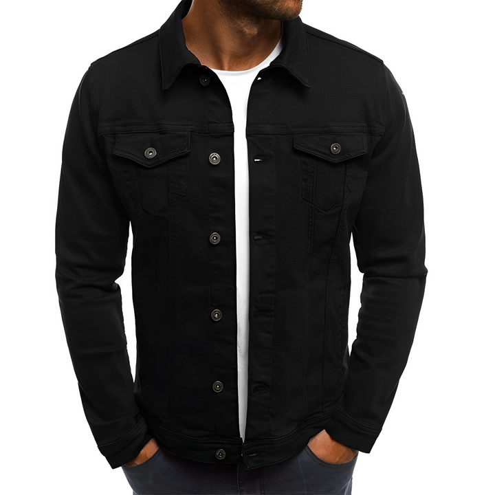 Versatile men's lightweight denim jacket, a must-have for spring & summer casual outfits.
