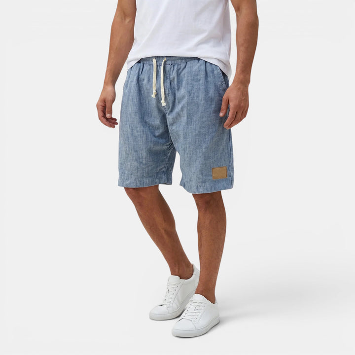 Versatile men's drawstring shorts, lightweight for beach, travel, or everyday summer wear.