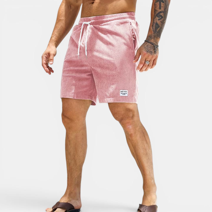 Casual men's drawstring bottoms, lightweight & comfortable, ideal for travel and beach days.