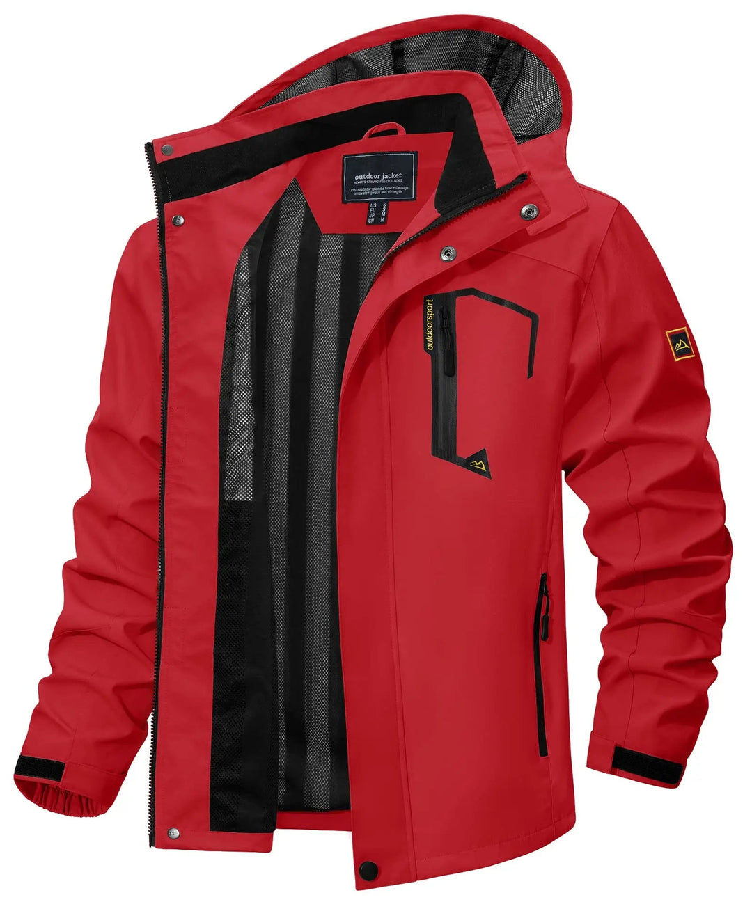 Casual men's lightweight jacket, hooded and water-resistant for everyday outdoor wear.