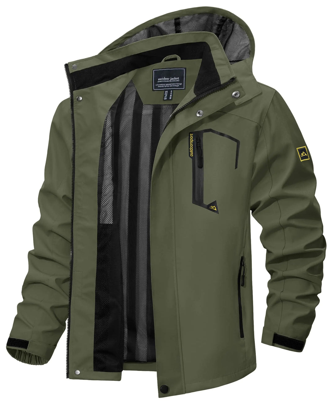 Comfortable men's lightweight water-resistant jacket, great for active outdoor wear.