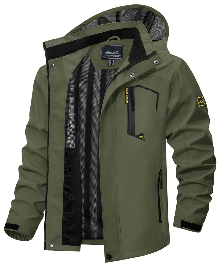 Comfortable men's lightweight water-resistant jacket, great for active outdoor wear.