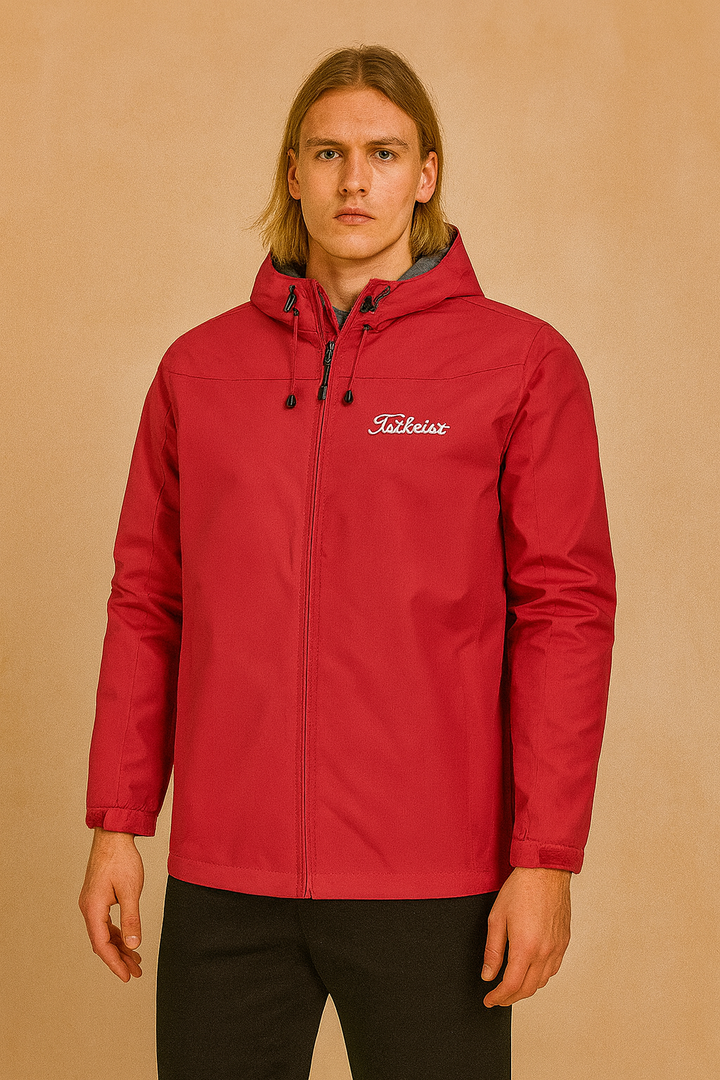 Versatile men's lightweight hooded jacket for sports, hiking, or casual wear, featuring weather protection.
