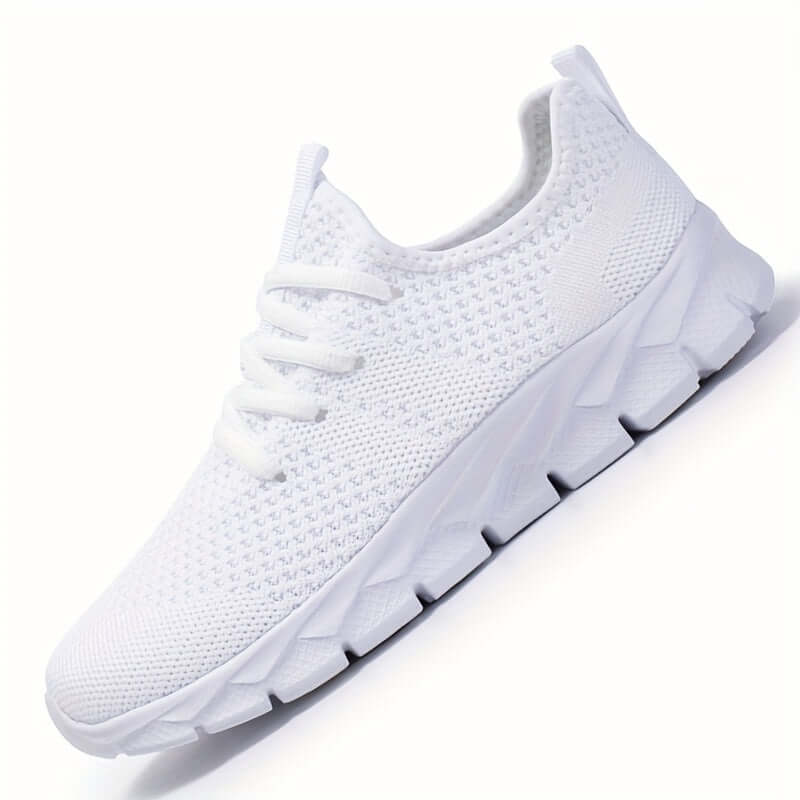 Men's training shoes, lightweight knitted design for running, comfortable athletic footwear with sporty style.