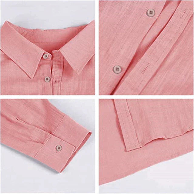 Man wearing classic fit long sleeve shirt, perfect for warm weather, spring, & summer fashion.